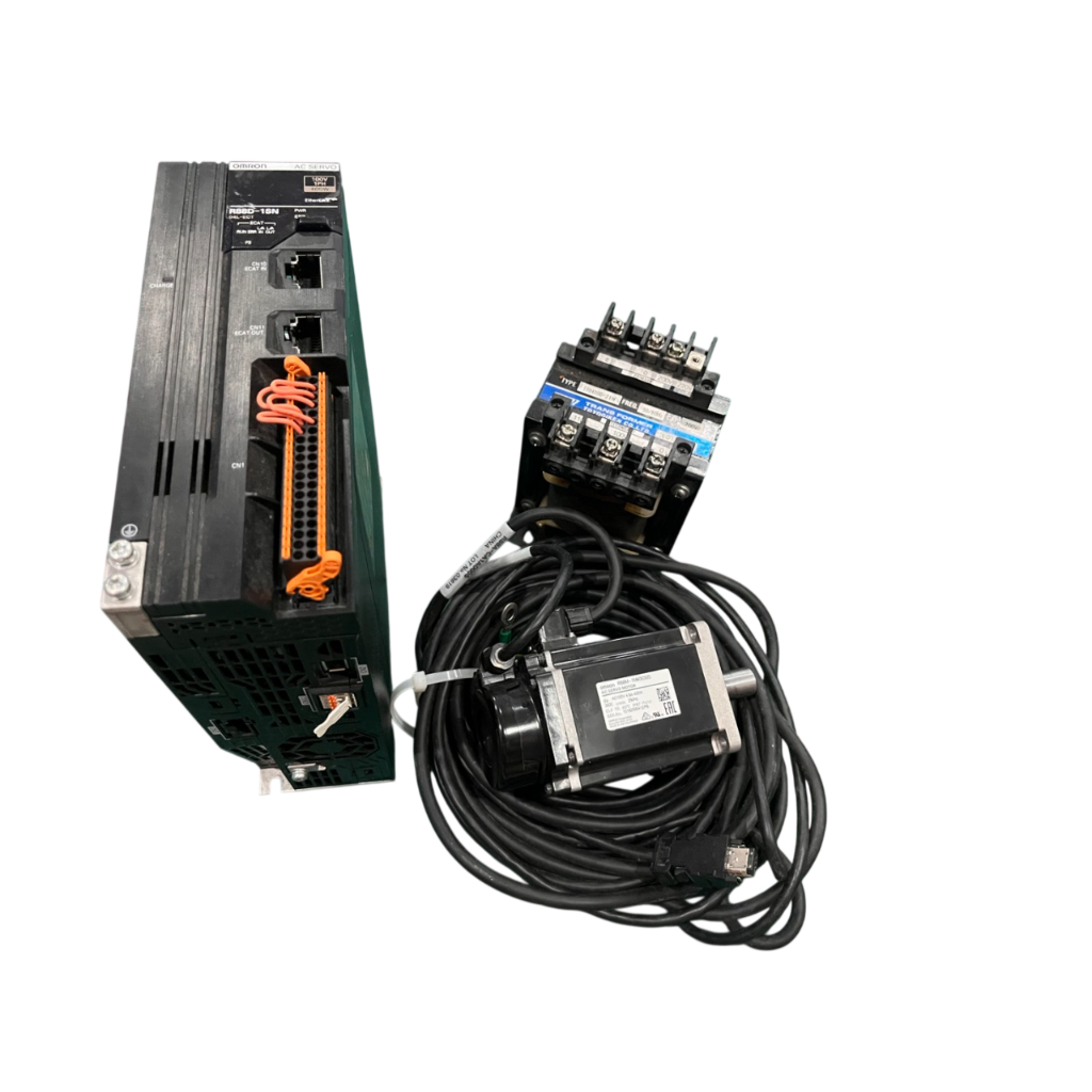เซอร์โวมอเตอร์และไดรฟ์ควบคุมเซอร์โว Omron R88D-1SN04H-ECT (ไฟ 110V มือสอง) - Image 2